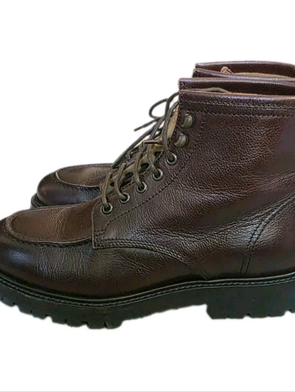 Mens Brunello Cucinelli Brown Pebble Leather Boots Size 42 US Size 9